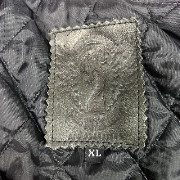 VTG Gold Rush Motorsports Varsity Wool Leather Jacket Purple Gold Sz XL - Picture 13 of 15